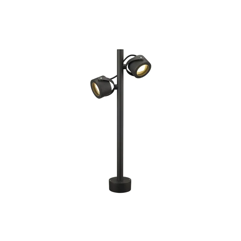 Certificado SLV Sitra SL 360 Lámpara de pie Aluminium Gris | Al Aire Libre - IP44 - Apta para 2x GX53