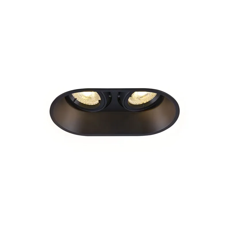 Compra Hoy SLV Horn Doble Foco Aluminium Negro | Apta para 2x GU10
