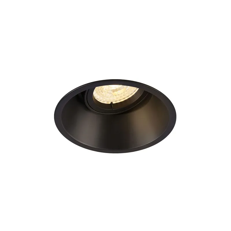 Bestseller SLV Horn-T Foco Aluminium Negro Esférica | Recorte 97mm - Apta para 1x GU10
