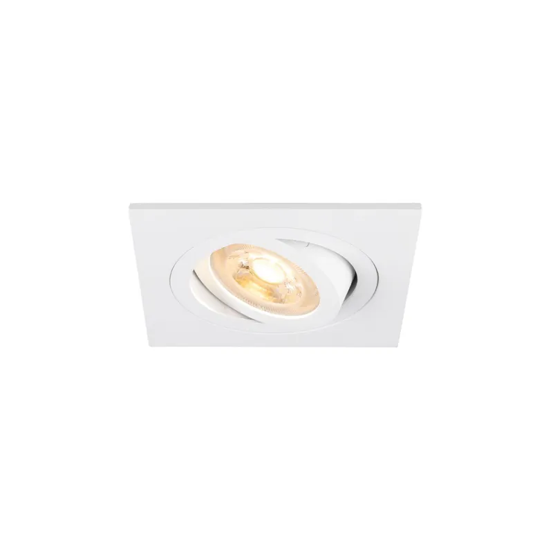 Últimas Unidades SLV New Tria 75 Foco Aluminium Blanco Cuadrado | Recorte 75mm - Apta para 1x GU10