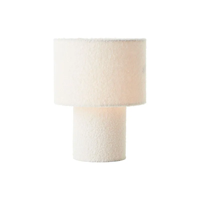 Brilliant Lámpara De Mesa Teddy Metal Textil Beige | 230mm - Apta para 1x E27 Certificado