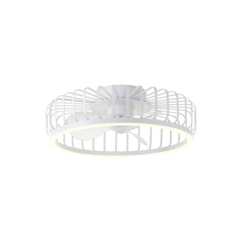 Precio Económico Brilliant Capo Ventilador De Techo Metal Plástico Blanco 32W 4200lm - 827-865 CCT | 480mm - Mando A Distancia Regulable