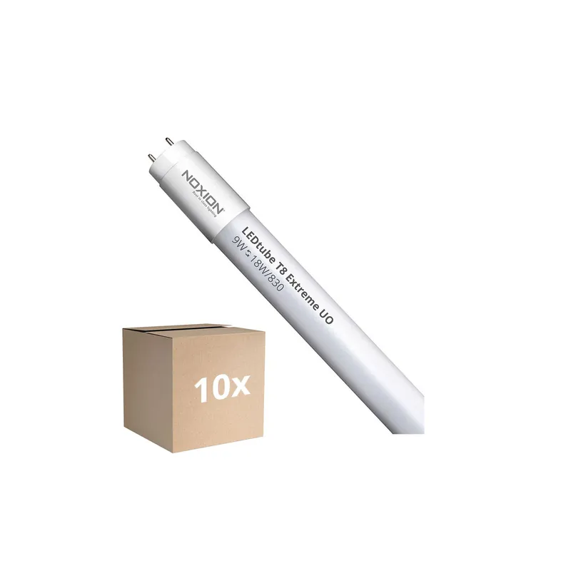 Marca Reconocida Multipack 10x Noxion Tubo LED T8 Avant Extreme (EM/Mains) Ultra Output 8.4W 1350lm - 830 Luz Cálida | 60cm - Reemplazo 18W