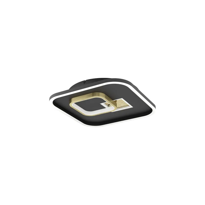 Alta Calidad Eglo Pared y Luz de techo Tiriolo Acero Negro Oro 16.2W 2100lm - 840 Blanco Frio | IP20
