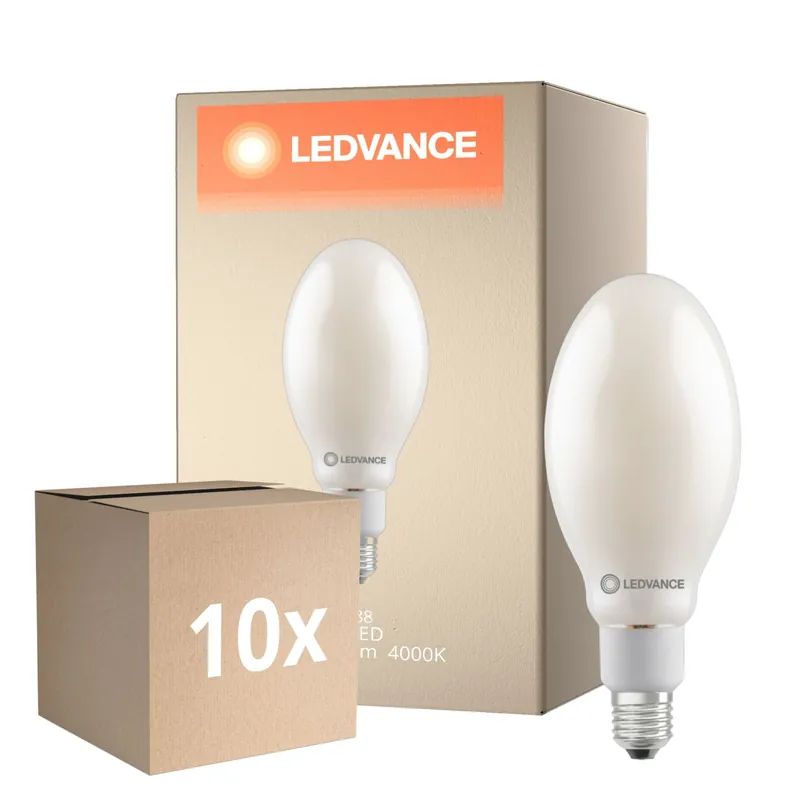 Multipack 10x Ledvance HQL LED P E27 LED 10.8W 2000lm D - 840 Blanco Frio | Reemplazo 50W Últimas Unidades