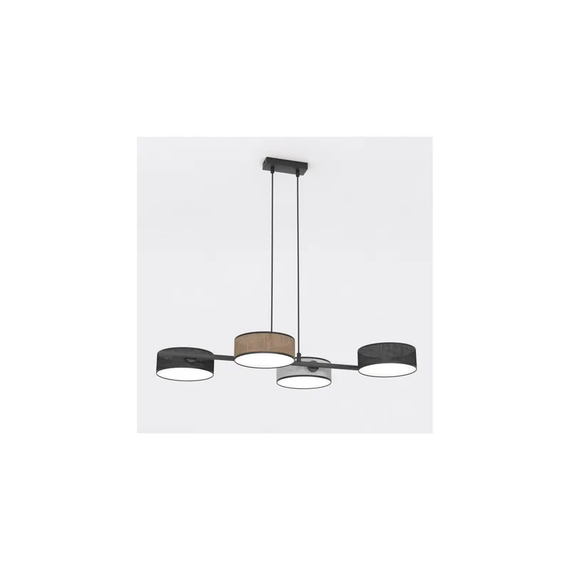 Emibig Colgante De Luz Drumz Acero Negro | Apta para 4x E14 - Max 10W Última Oportunidad