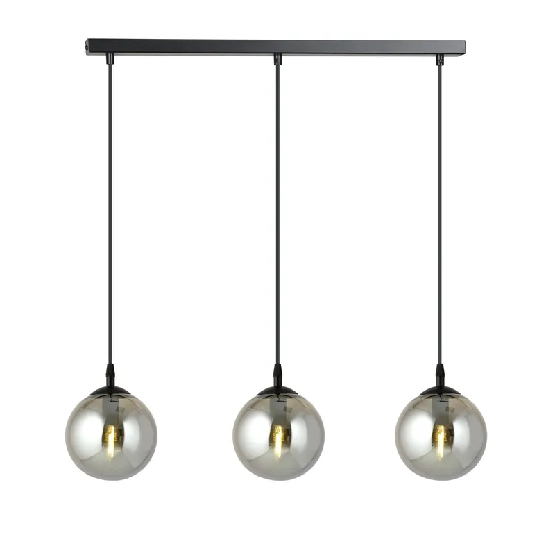 Emibig Colgante De Luz Cosmo Acero Negro | Apta para 3x E14 - Max 10W Oferta De Temporada