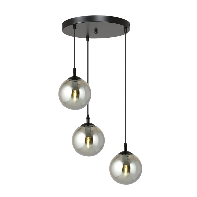 Venta Final Emibig Colgante De Luz Cosmo Acero Negro | Apta para 3x E14 - Max 10W