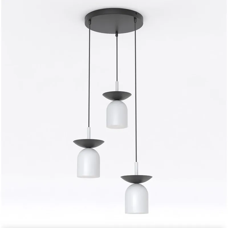 Emibig Colgante De Luz Ego Acero Gris | Apta para 3x E14 - Max 10W Certificado