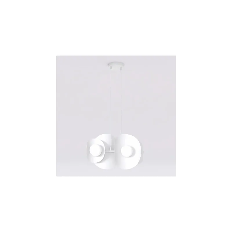 Envío Inmediato Emibig Colgante De Luz Elementi Acero Blanco | Apta para 4x G9 - Max 8W