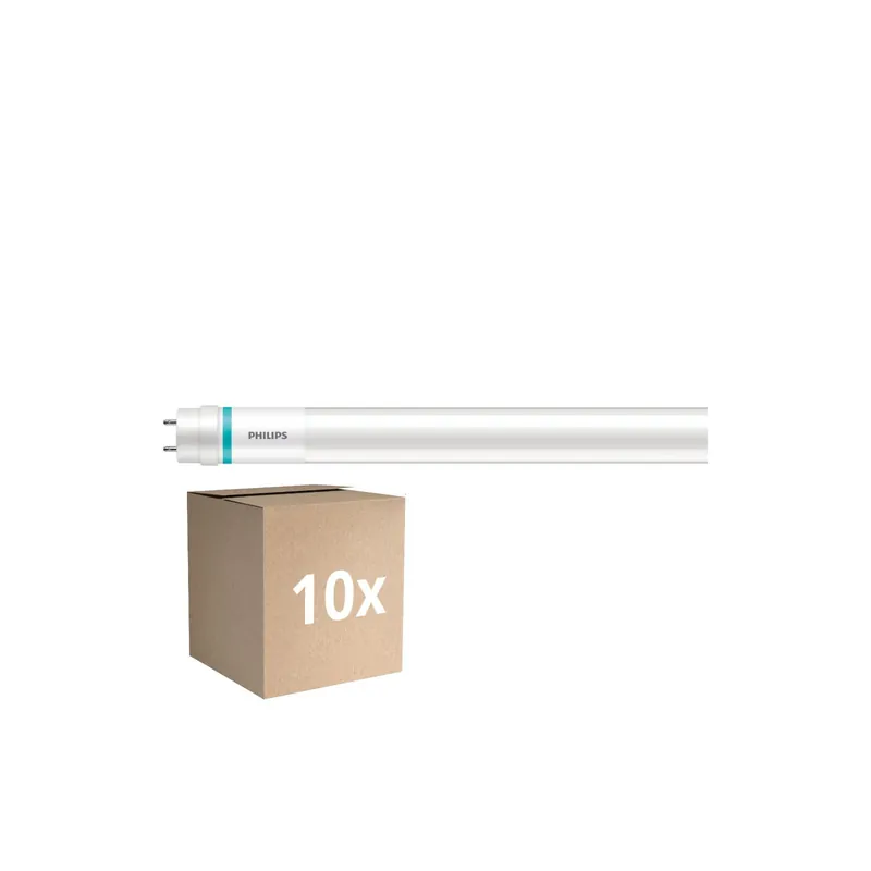 Multipack 10x Philips Tubo LED T8 MASTER Value (EM/Mains) High Output 19.3/23W 3100/3700lm - 865 Luz De Día | 150cm - Lumen Cambiar - Reemplazo 58W Directo De Fábrica