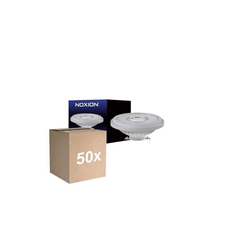 Oferta Multipack 50x Noxion Foco LED G53 AR111 11.7W 800lm 24D - 930 Luz Muy Cálida | Mejor Reproducción De Color - Regulable - Reemplazo 75W