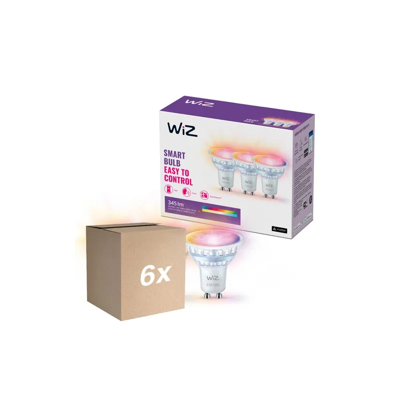 Solo Hoy Multipack 6x Multipack 3x WiZ Smart Foco LED GU10 PAR16 5W 400lm 36D | Mejor Reproducción De Color - Regulable - Reemplazo 50W