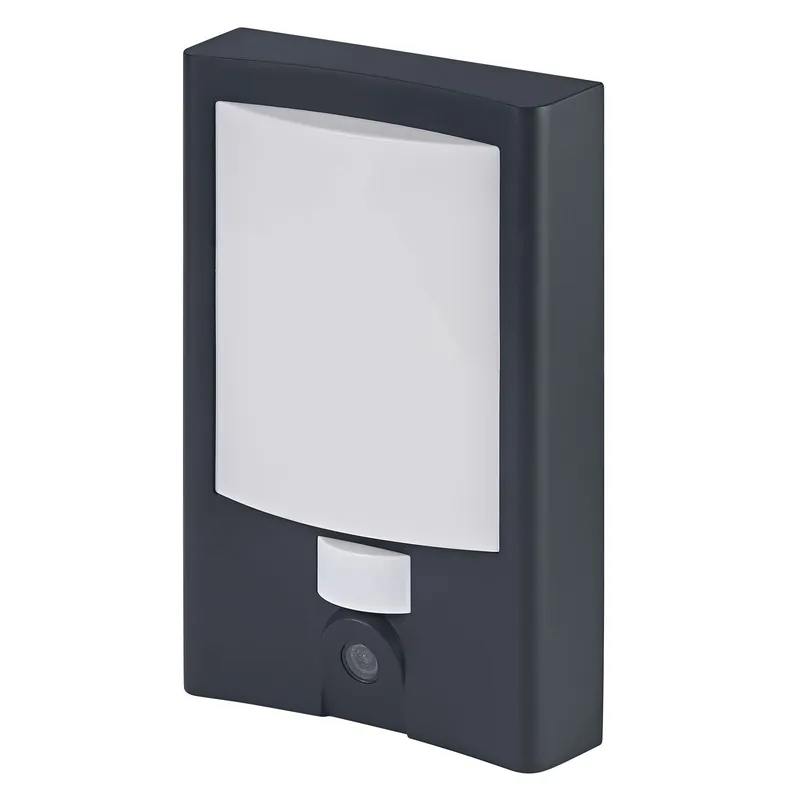 Promoción Exclusiva Ledvance LED Luz De Pared Al Aire Libre Cámara Gris 22W 1500lm - 830 Luz Cálida | IP44 - Sensor de Movimiento y Luz - Regulable