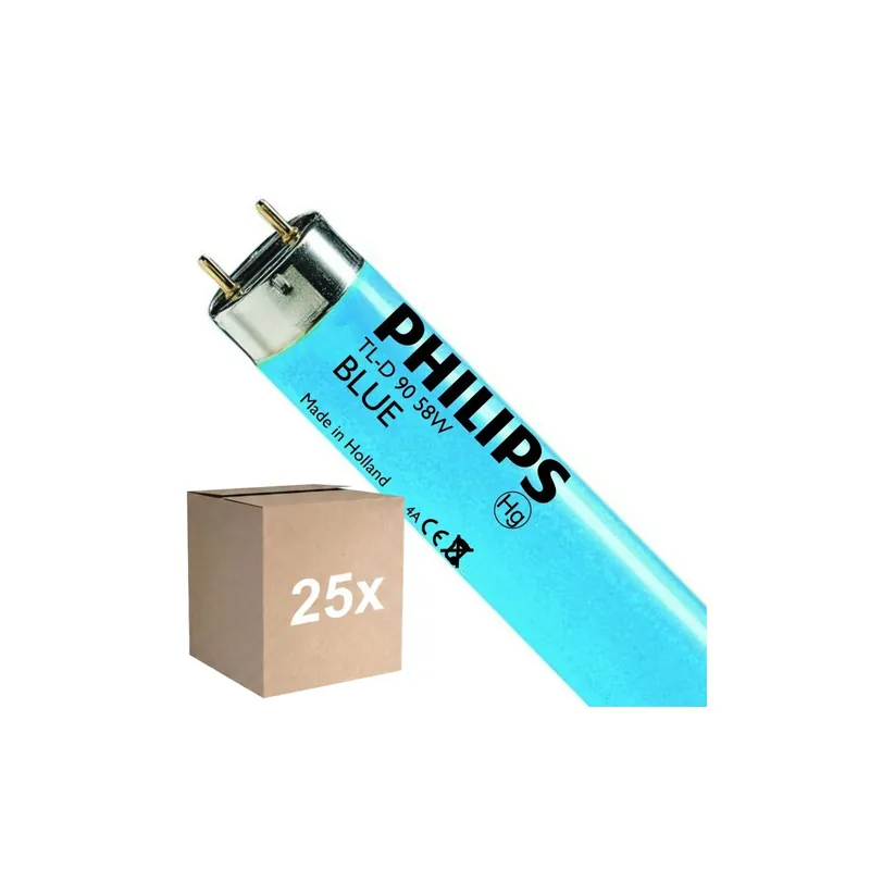 Certificado Multipack 25x Philips MASTER TL-D 58W - Azul | 150cm