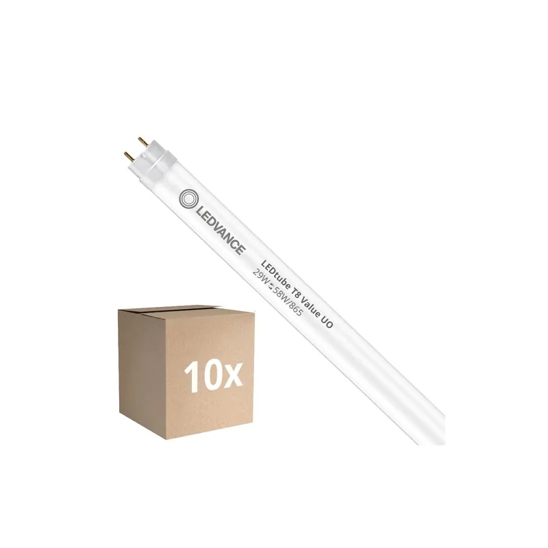 Últimas Unidades Multipack 10x Ledvance Tubo LED T8 Value (EM/Mains) Ultra Output 29W 3500lm - 865 Luz de Día | 150cm - Reemplazo 58W