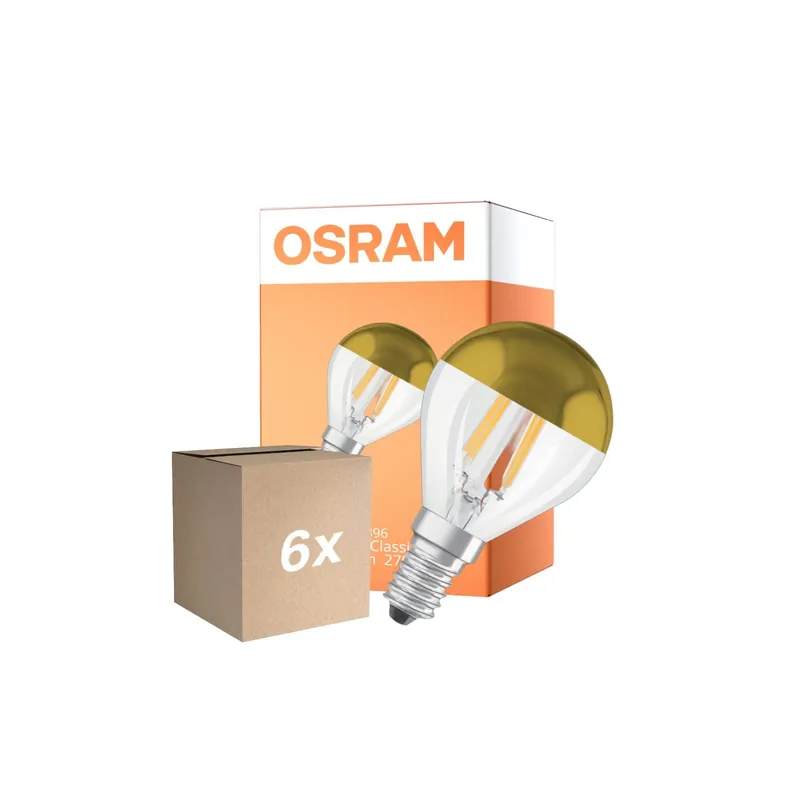 Ordena Ya Multipack 6x Osram Classic LED E14 Esférica Con Filamento Clara 4W 380lm - 827 Luz Muy Cálida | Reemplazo 34W