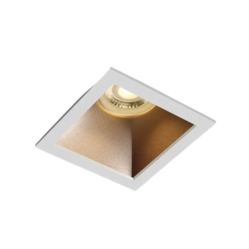 ONE LIGHT Empotrable Cuadrado Blanco-Latón Disponible Ahora