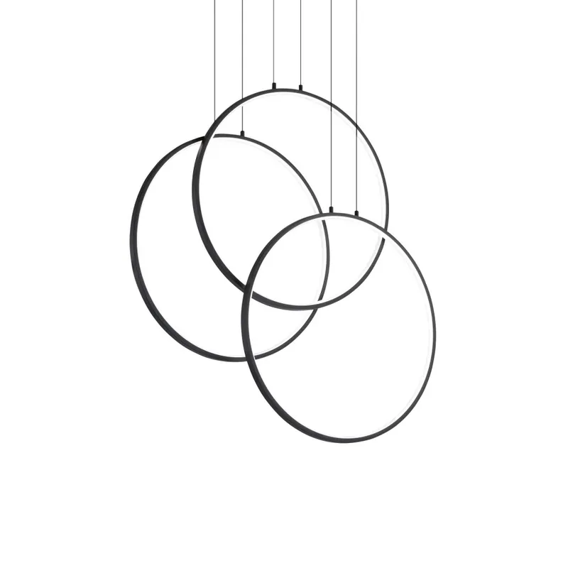 IDEAL LUX FRAME Cerchio Colgante Negro Certificado