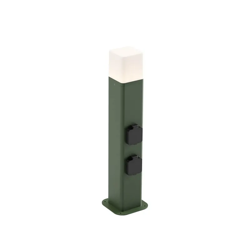 Precio De Fábrica REDO VOLT H500 Baliza con 2 Enchufes Verde Oscuro