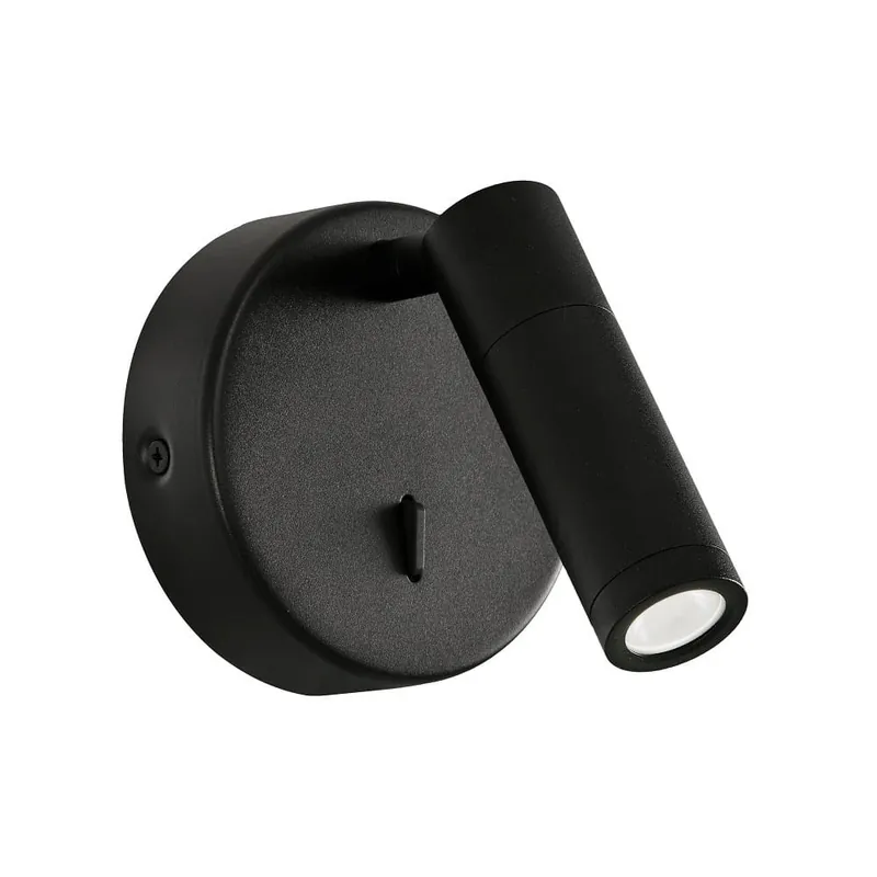 Solo Por Tiempo Limitado INCOLAMP Aplique Lector Redondo Negro G9 3000K