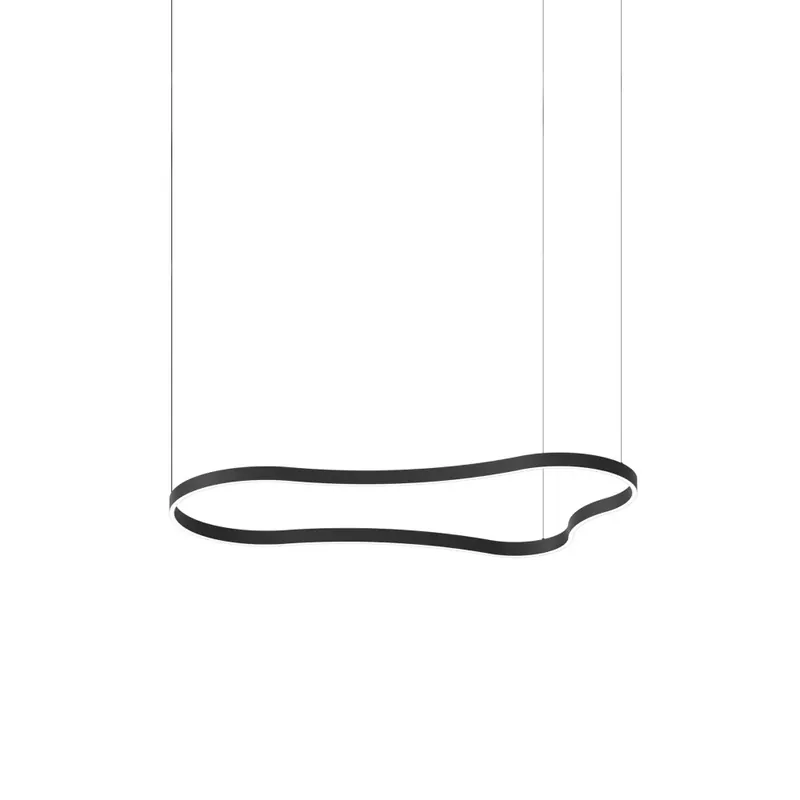 Entrega Rápida IDEAL LUX WAVES-3 SP Colgante Negro