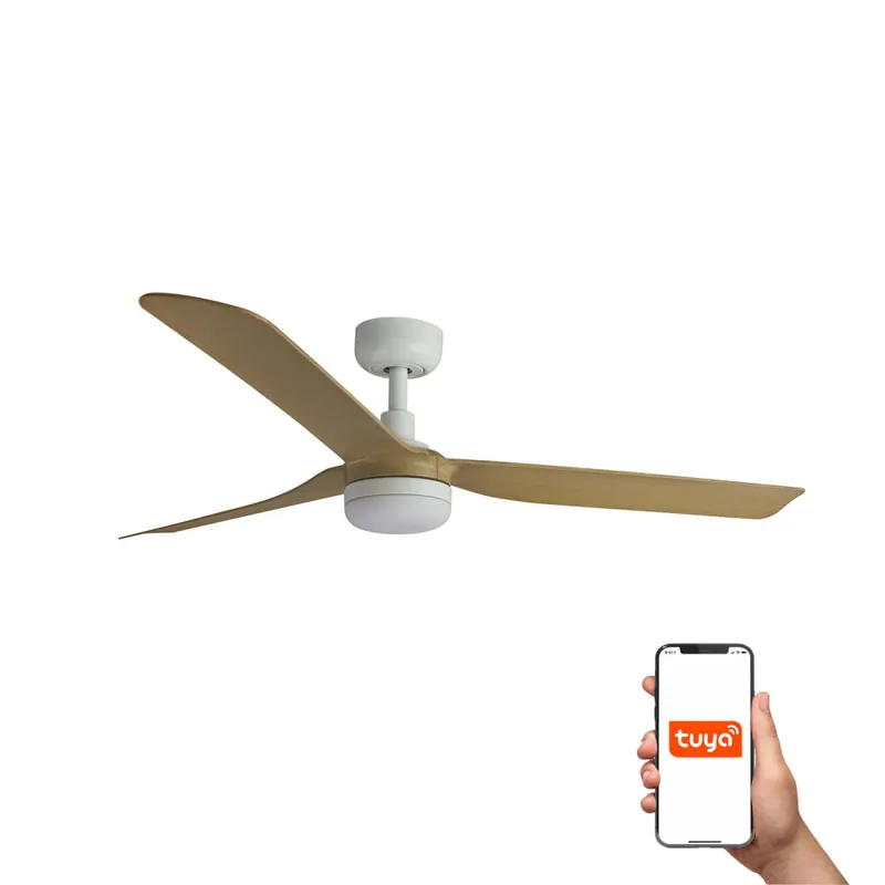 Precio De Fábrica FARO PUNT M DC LED Ventilador Blanco-Arce TUYA