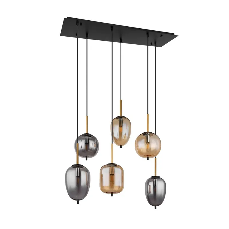 Lámpe a suspension Blacky Mix (6 lumieres) Ocasión Especial