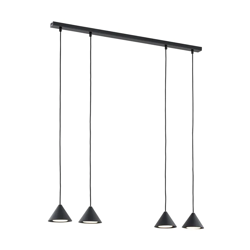 Venta Final Lámpe de plafond Lout Noir (4 lumieres)