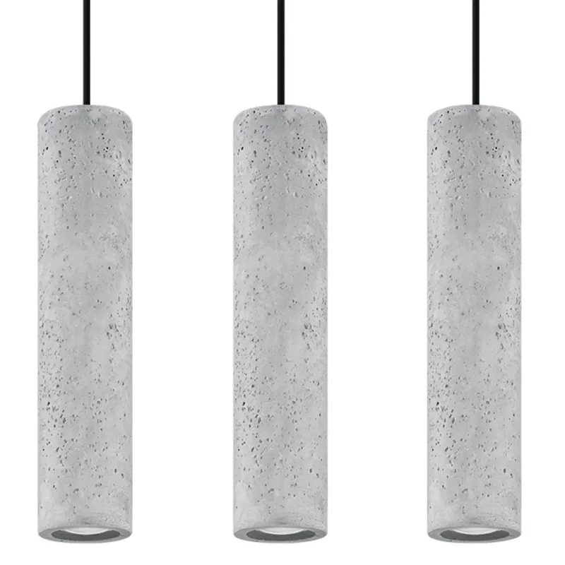 Bestseller Suspension modèle Nezo grise à 3 lumières en béton