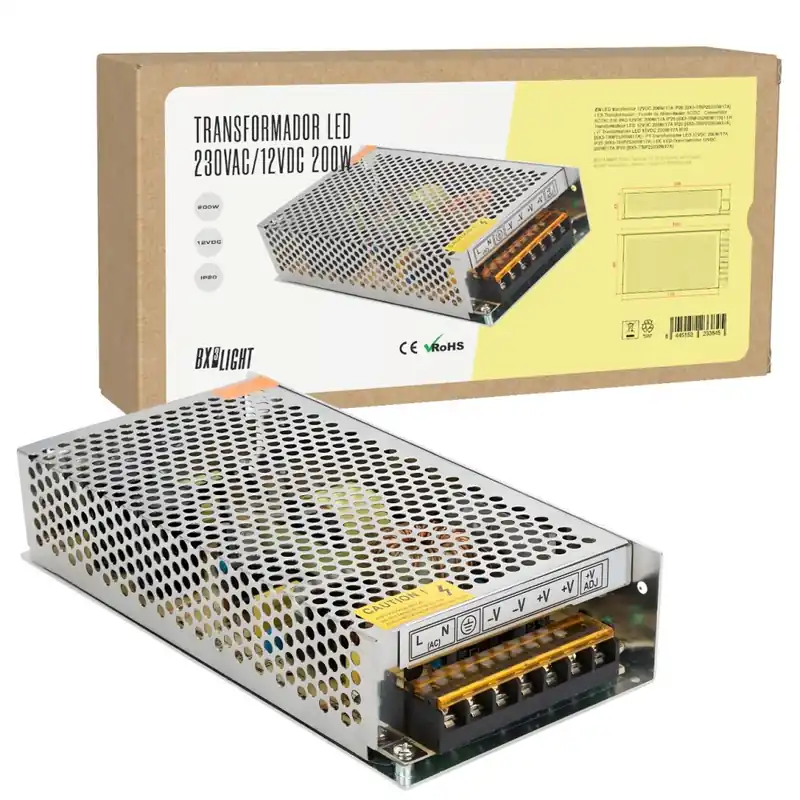Transformateur 12V 17A IP25 Aluminium 198x97x42mm Barato