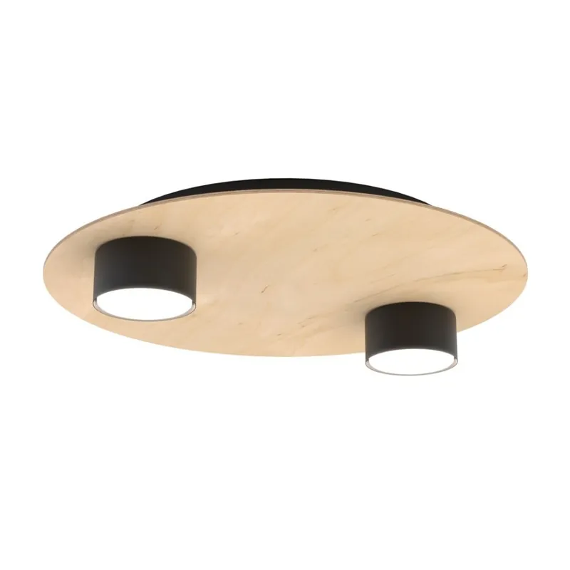 Envío Exprés Lampe de plafond Jeru noire (2 lumières)