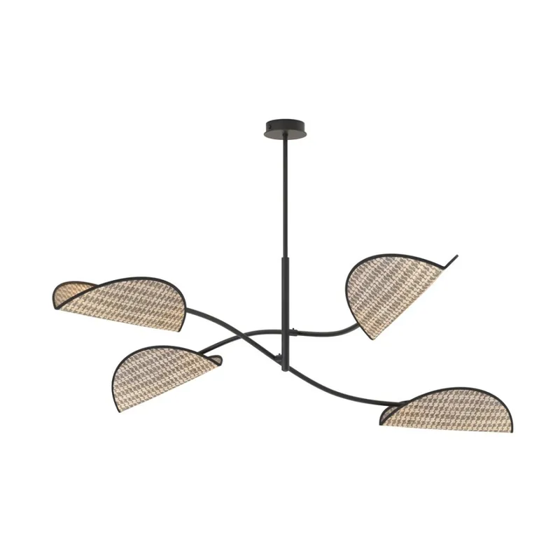 Venta Final Lampe de plafond Norgi noire (4 lumières)