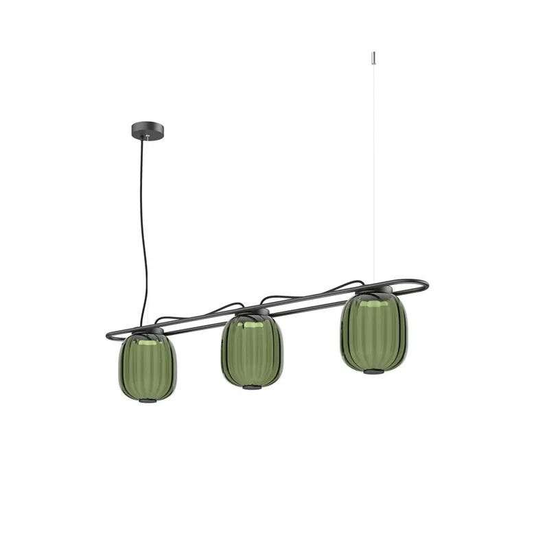 Lámpara de techo LED Krista Verde (3x10W) Promoción