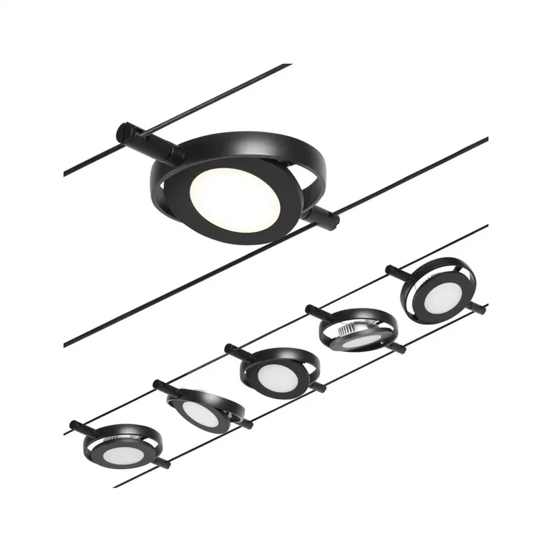 Envío Inmediato Set sistema de cables Wire 10M. LED RoundMac CorDuo (5x4.5W)