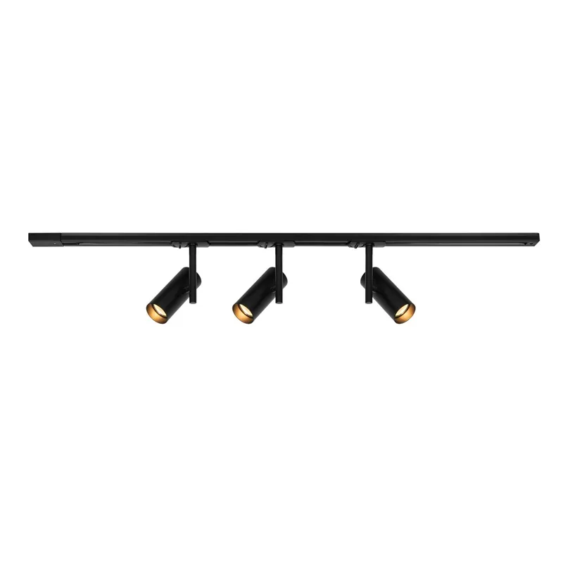 Súper Precio Kit Carril Nordlux Link 1M. + 3 Focos Jerome Negro