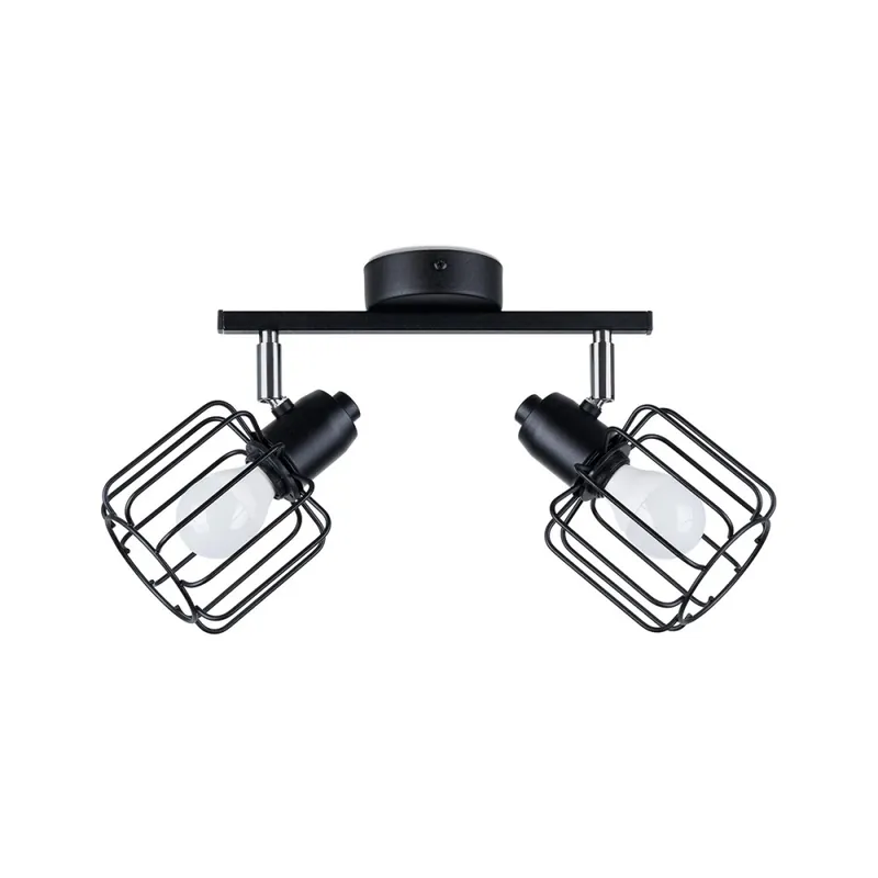 Favorito De Clientes Regleta Naxa negro, 2 luces