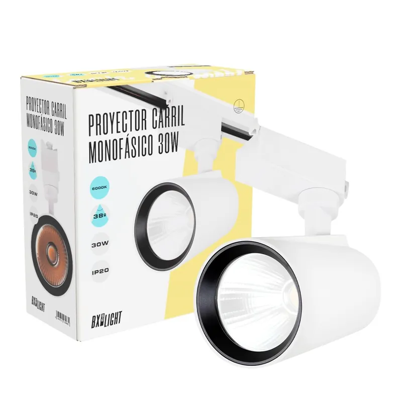Precio De Oferta Foco de Carril LED 30W 2700Lm CRI85 4200ºK Monofásico 40.000H