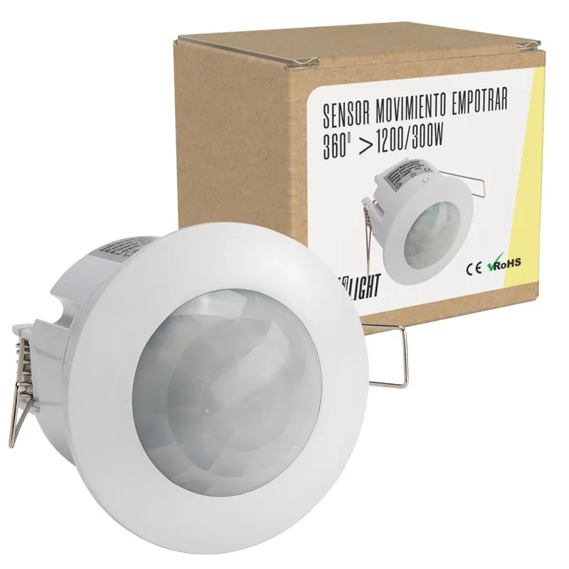 Sensor de Movimiento Empotrable 360º, ABS, IP25, 220-240V, Ø75.5x74.5mm Compra Hoy