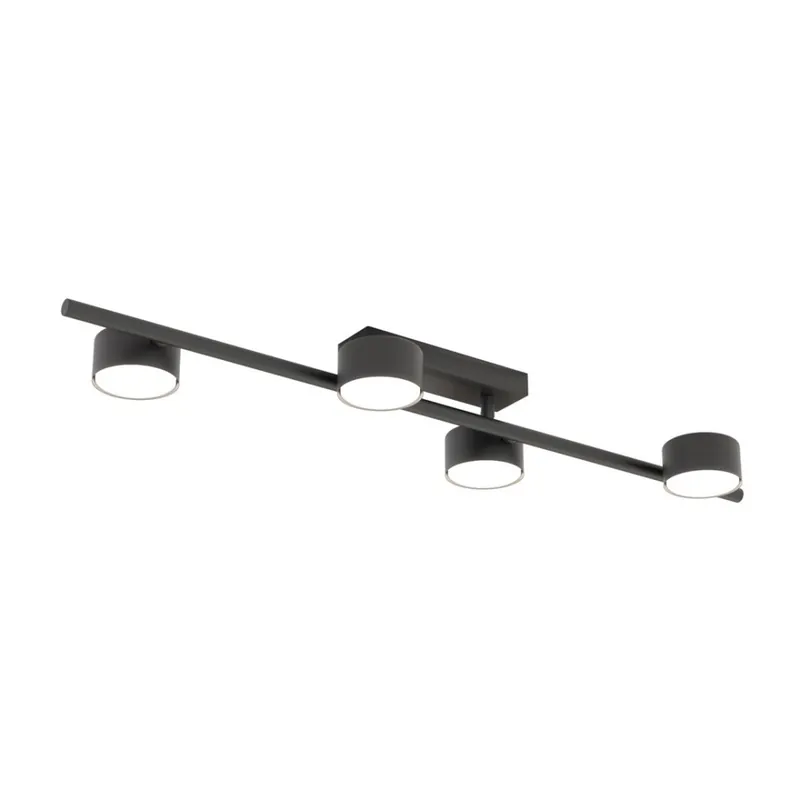 Envío Exprés Lámpara de techo Kelmi negro (4 luces)