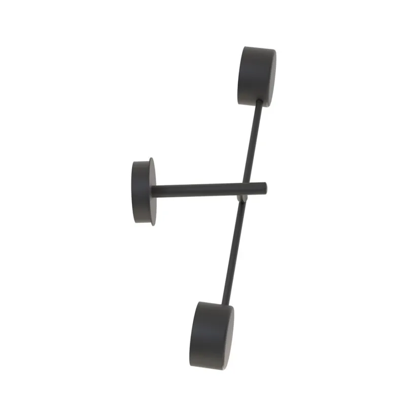 Popular Aplique de pared Feru negro (2 luces)