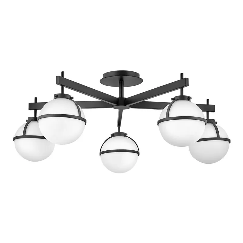 Semiplafón de techo Hollis Opal (5 luces) Oferta Limitada