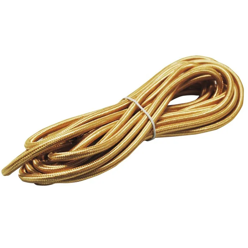 Cable textil dorado Económico
