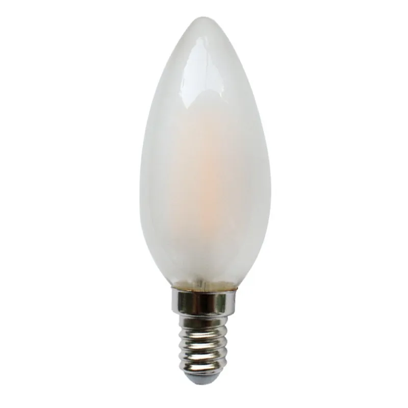 Promoción Bombilla LED Vela Cristal mate E14 Luz Cálida (4W)
