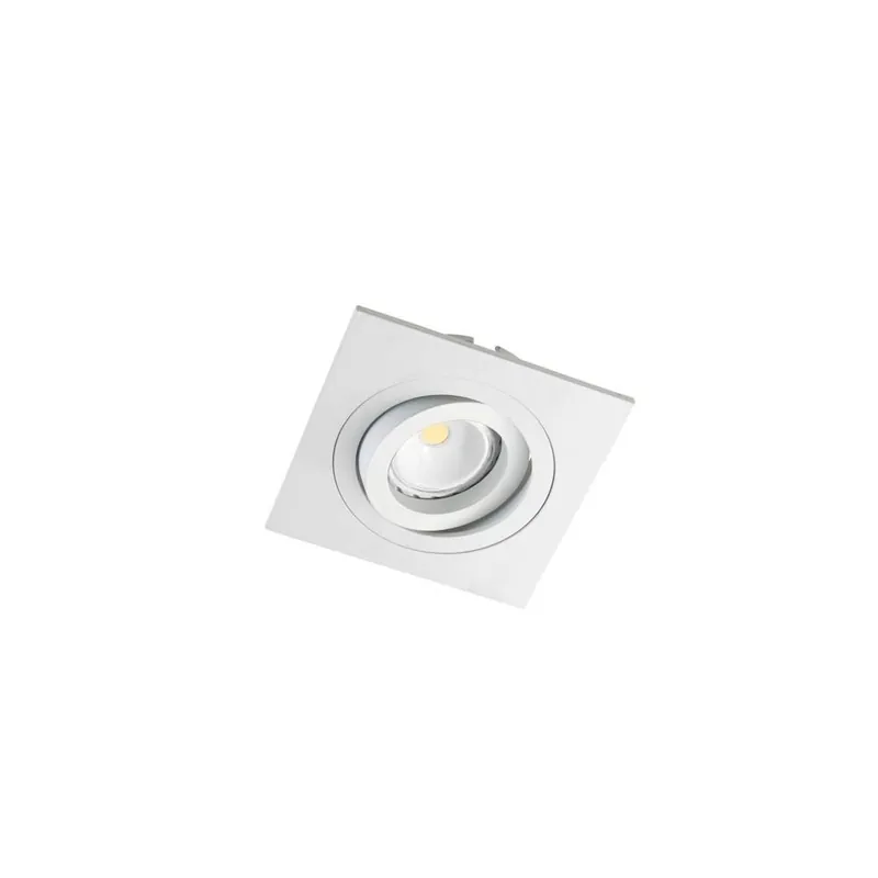Luminaire encastrable HELIUM 1 lumière, inclinaison 30º et orientable 360º, carré avec finition blanc. Favorito De Clientes