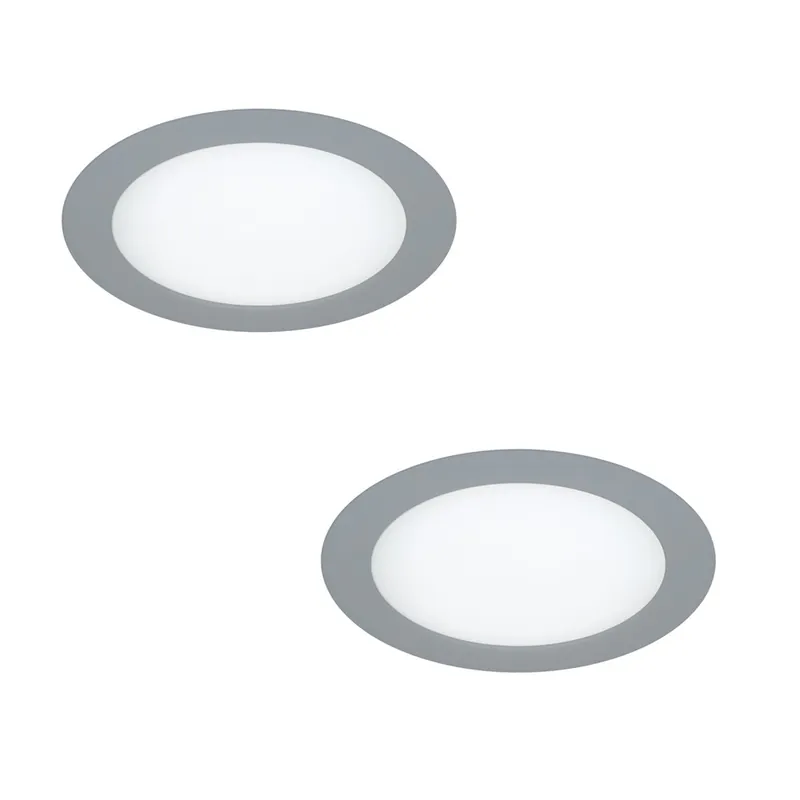 Pack 2 Downlights led rondes gris (18W) Más Vendido