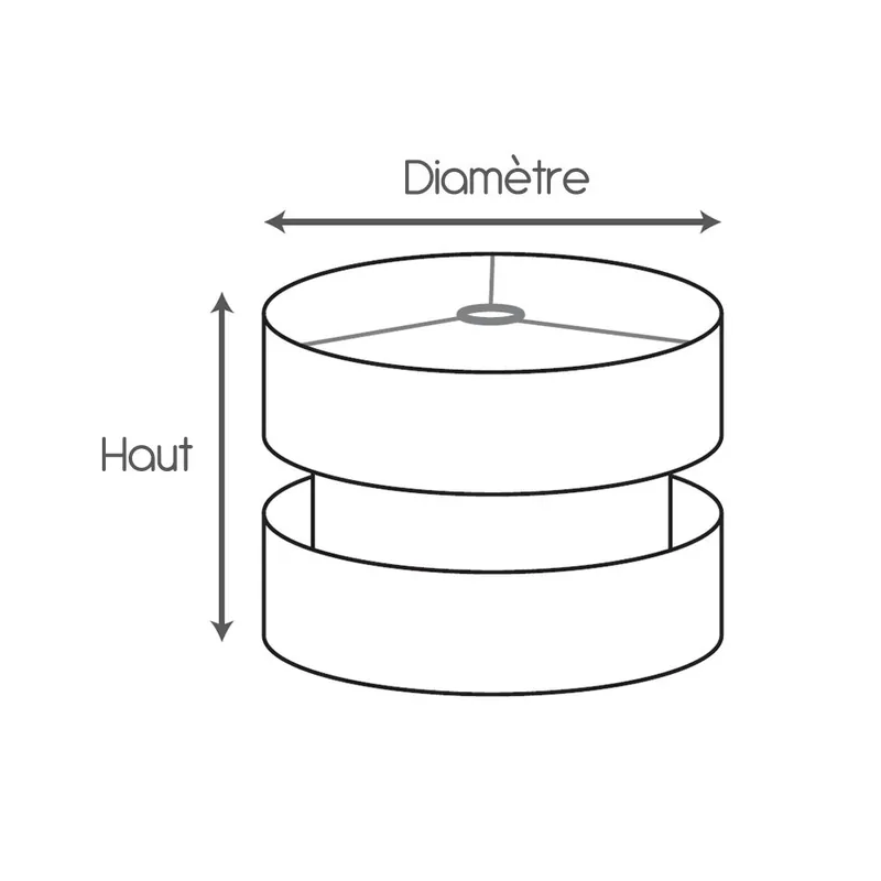 Disponible Ahora Abat-jour sur mesure Cylindrique Triple Intérieur (Suspension)