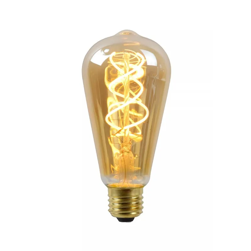Alta Calidad Ampoule à filament LED E27 ambrée ST64 (5W)