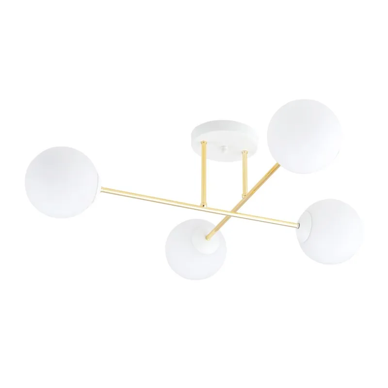 Plafonnier Mendra II Opale (4 lumieres) Oferta