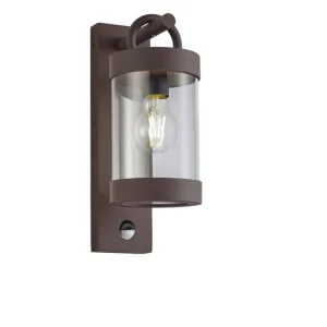 Aplique de exterior Trio Sambesi óxido con sensor movimiento IP44 33cm 204169124 Ocasión Especial